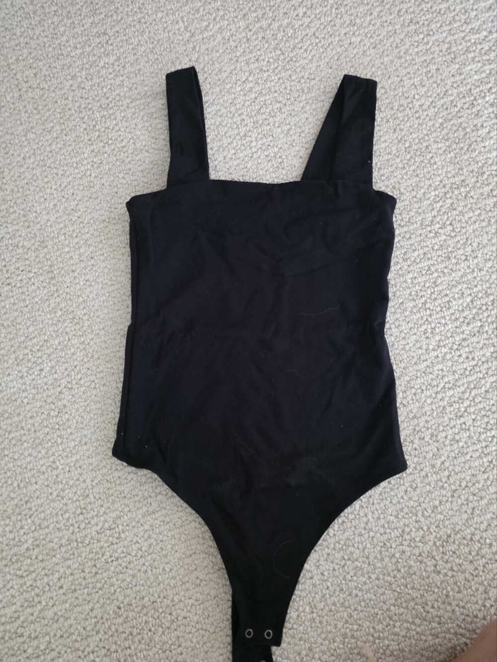 Abercrombie & Fitch Black Square Neck Tank Bodysuit